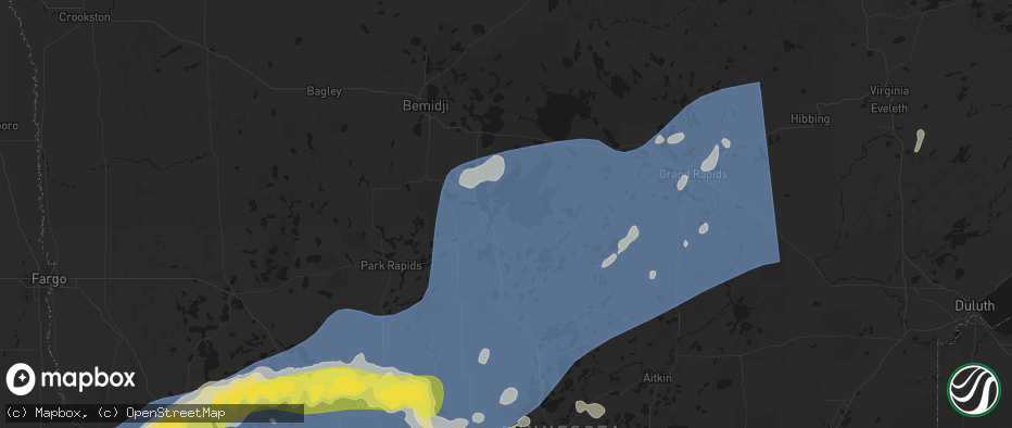 Hail map in Walker, MN on June 29, 2026
