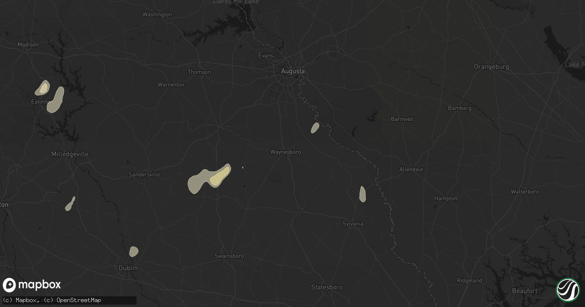 Hail map in Waynesboro, GA on June 29, 2026