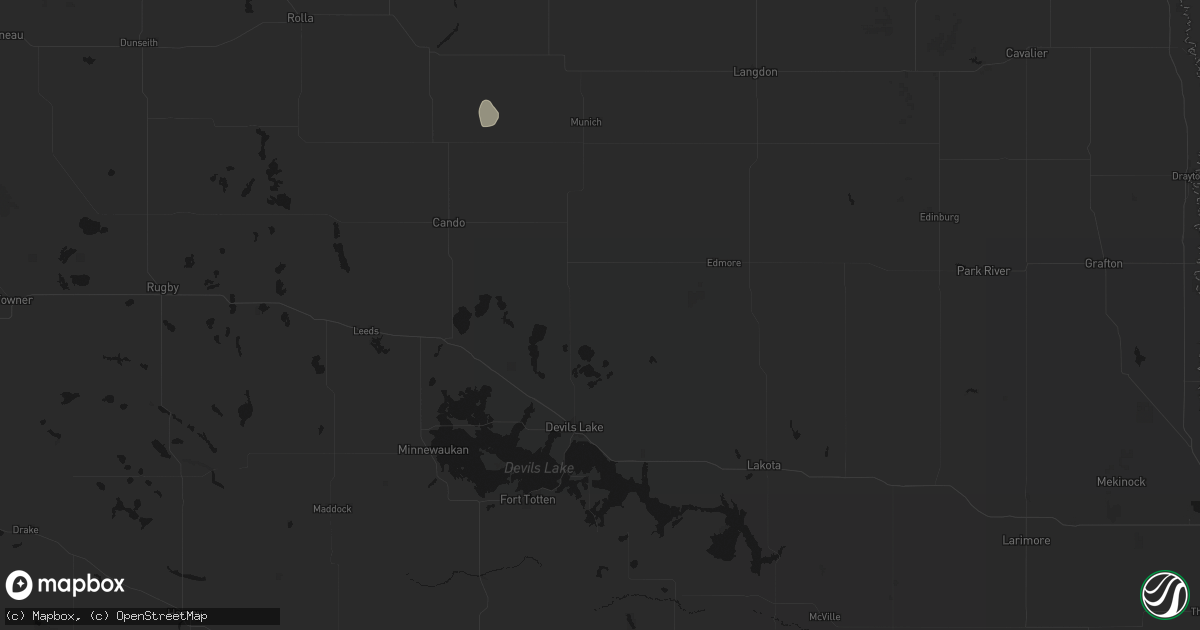Hail map in Webster, ND on June 29, 2026