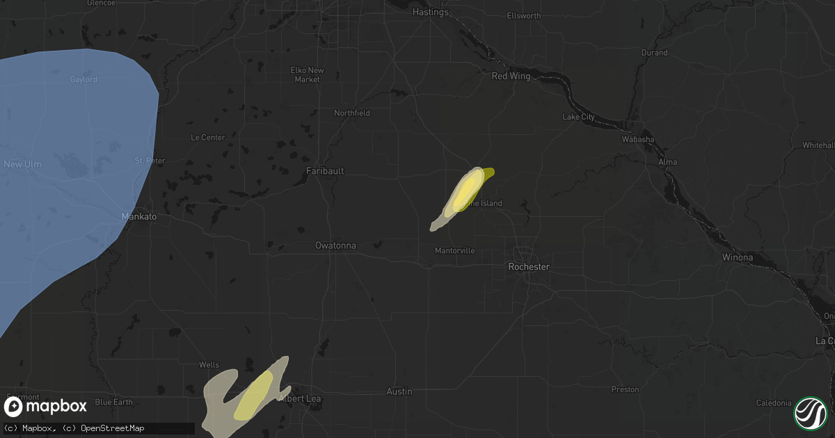 Hail map in West Concord, MN on June 29, 2026
