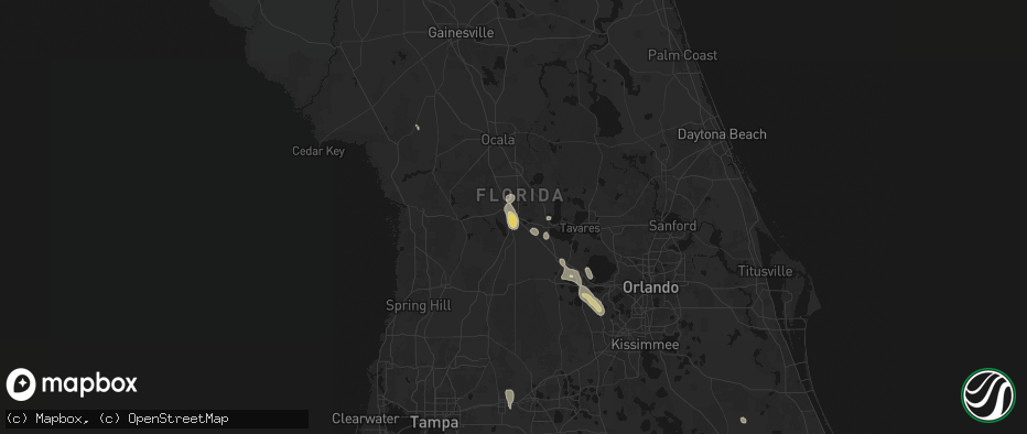 Hail map in Wildwood, FL on June 29, 2026