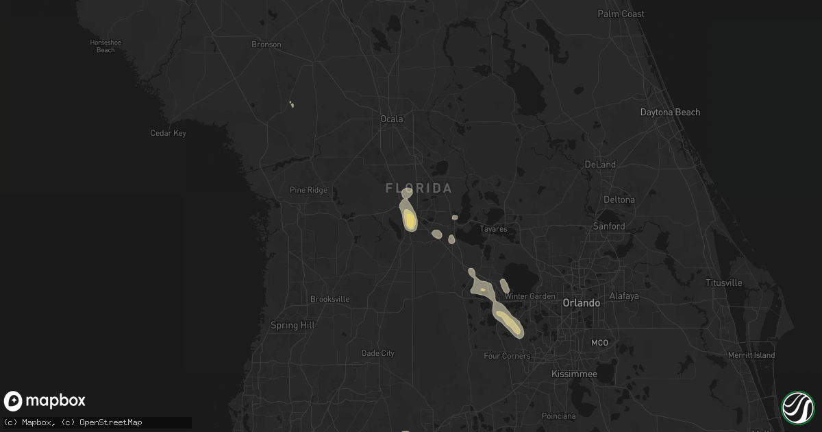 Hail map in Wildwood, FL on June 29, 2026