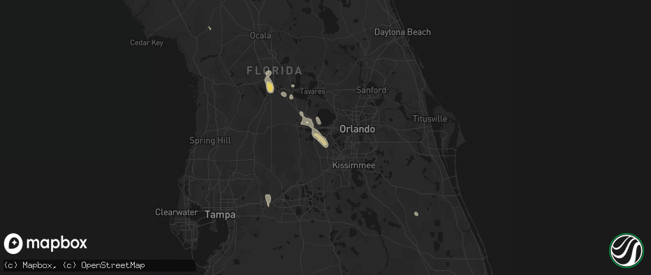 Hail map in Winter Garden, FL on June 29, 2026