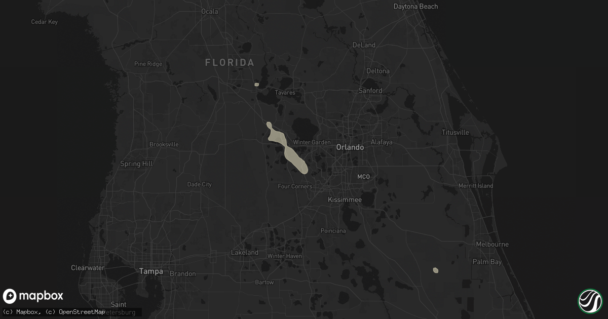 Hail map in Winter Garden, FL on June 29, 2026