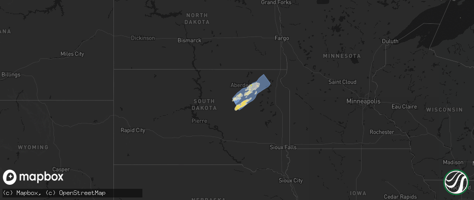 Hail map on June 29, 2026