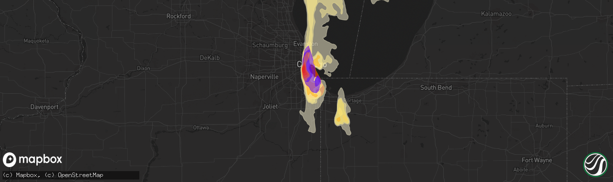 Hail map in Blue Island, IL on June 30, 2011