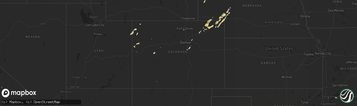 Hail map in Colorado on June 30, 2011