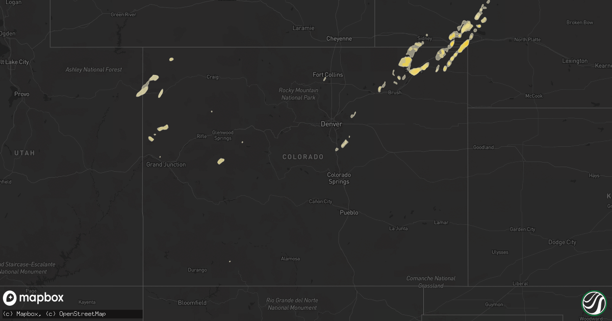 Hail map in Colorado on June 30, 2011