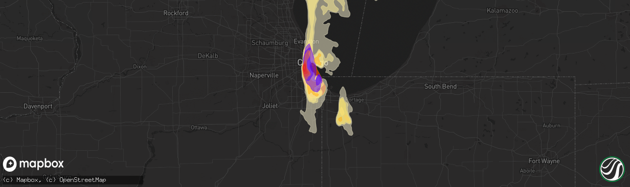 Hail map in Dolton, IL on June 30, 2011