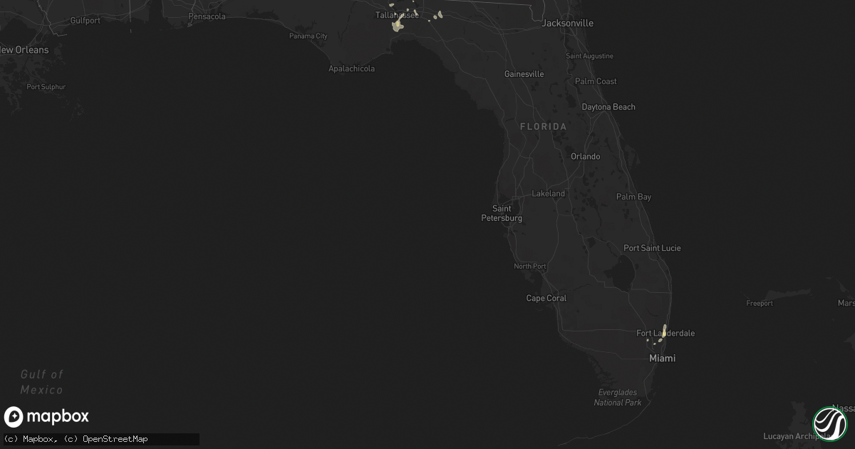 Hail map in Florida on June 30, 2011
