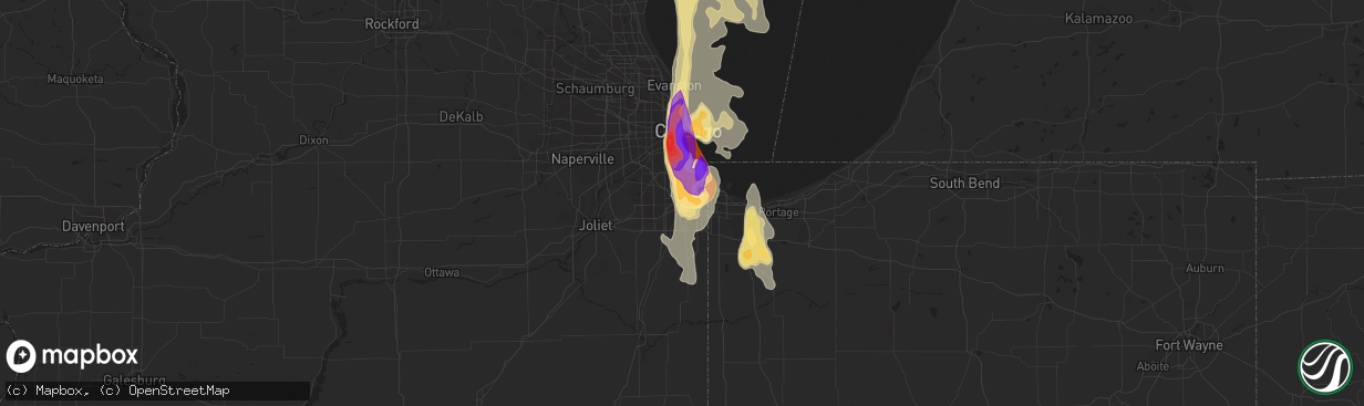 Hail map in Harvey, IL on June 30, 2011