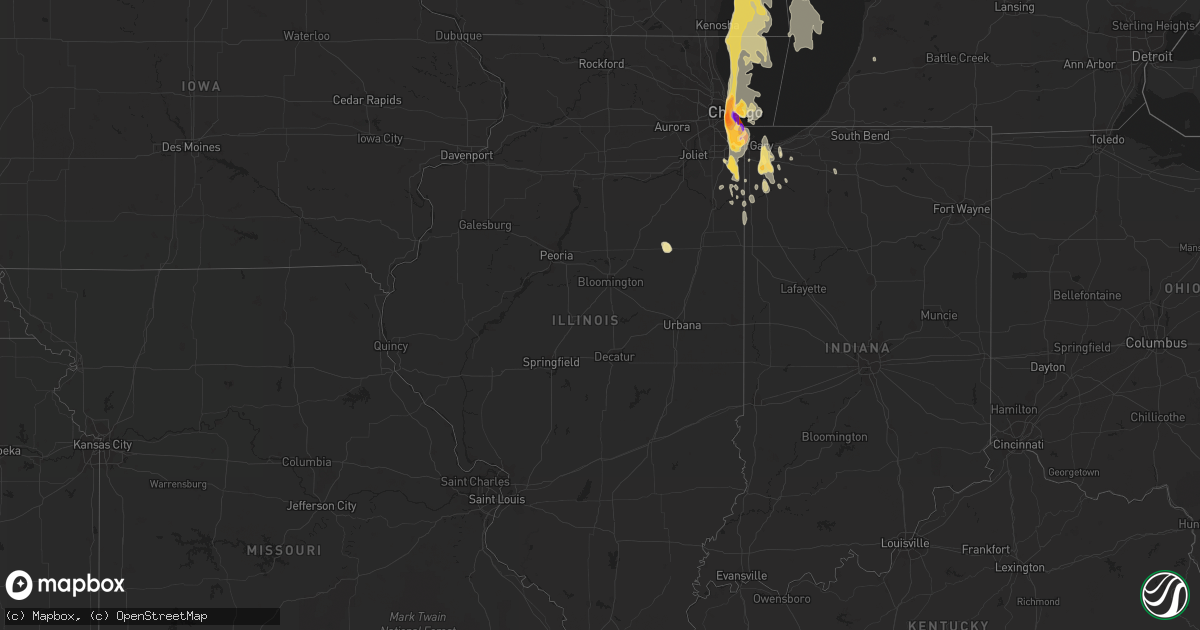 Hail map in Illinois on June 30, 2011