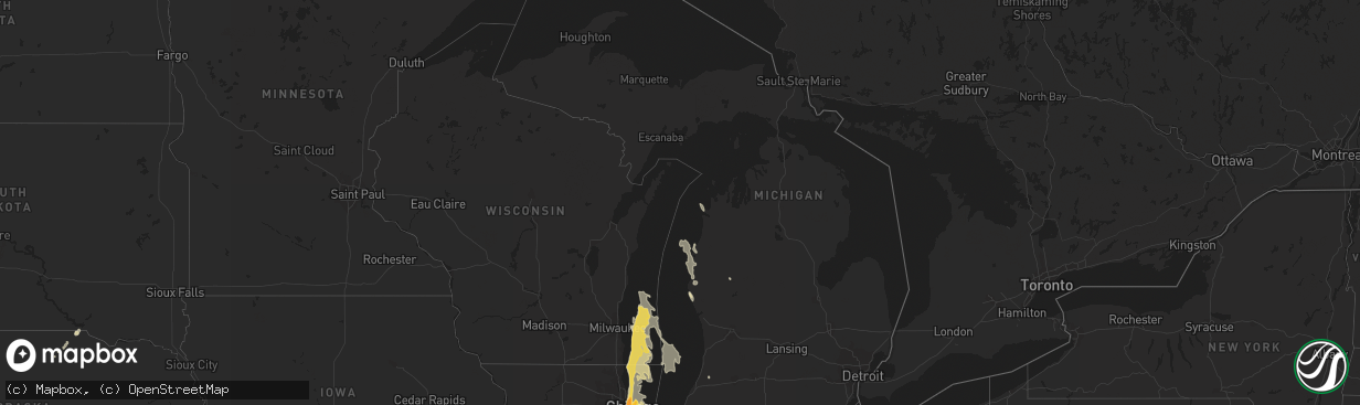 Hail map in Michigan on June 30, 2011