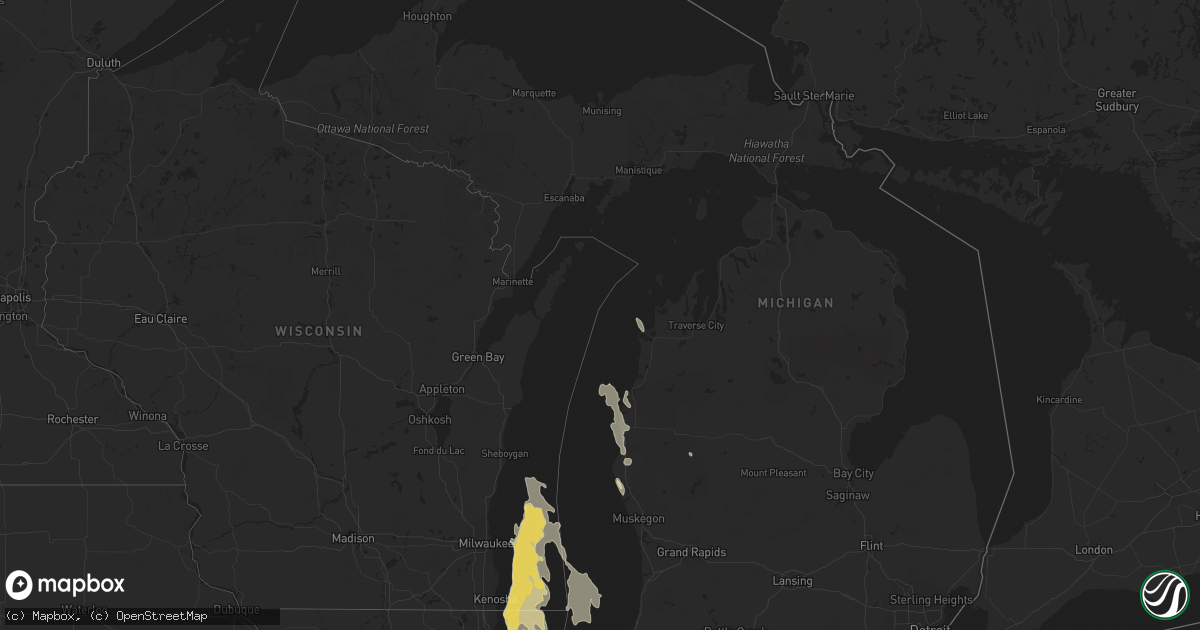 Hail map in Michigan on June 30, 2011