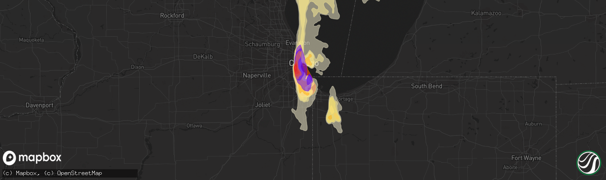 Hail map in Riverdale, IL on June 30, 2011