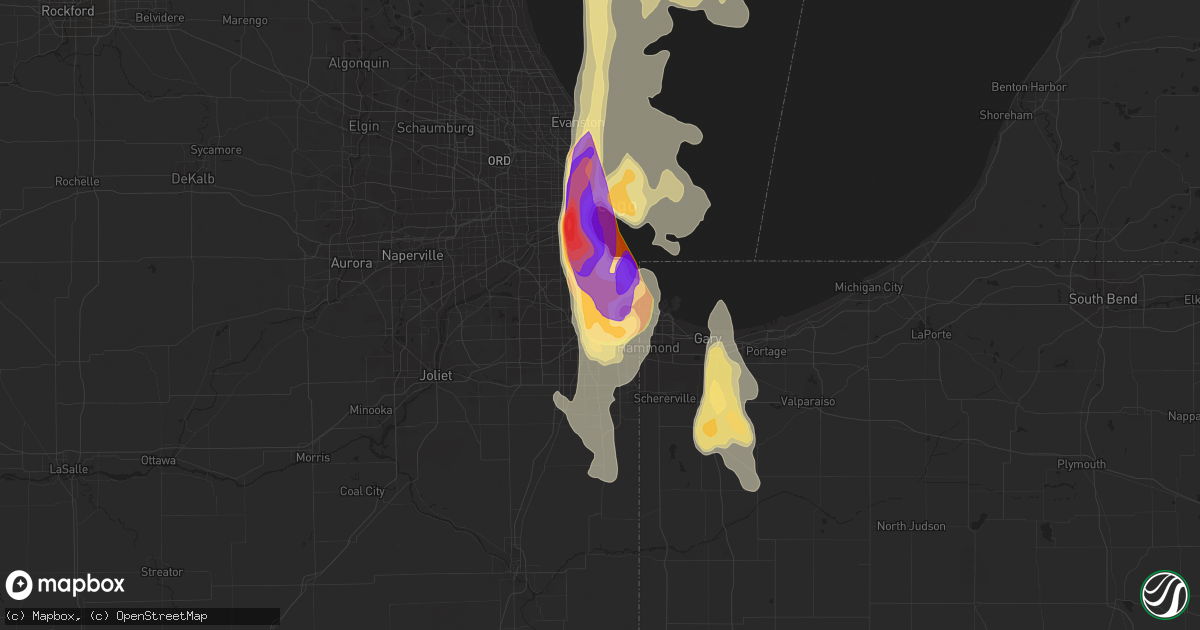 Hail map in Riverdale, IL on June 30, 2011