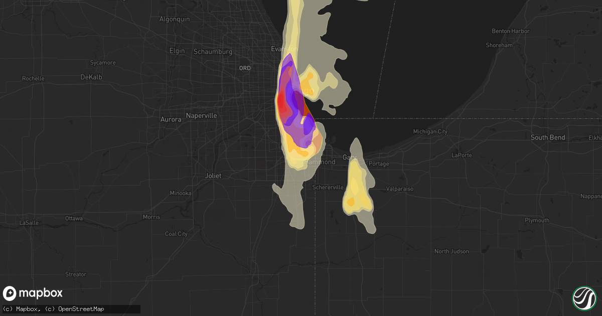 Hail map in South Holland, IL on June 30, 2011