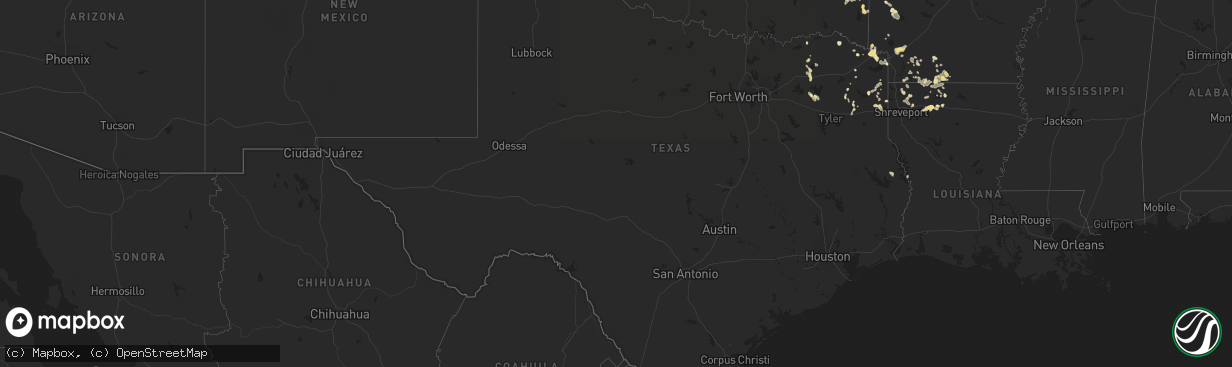 Hail map in Texas on June 30, 2011