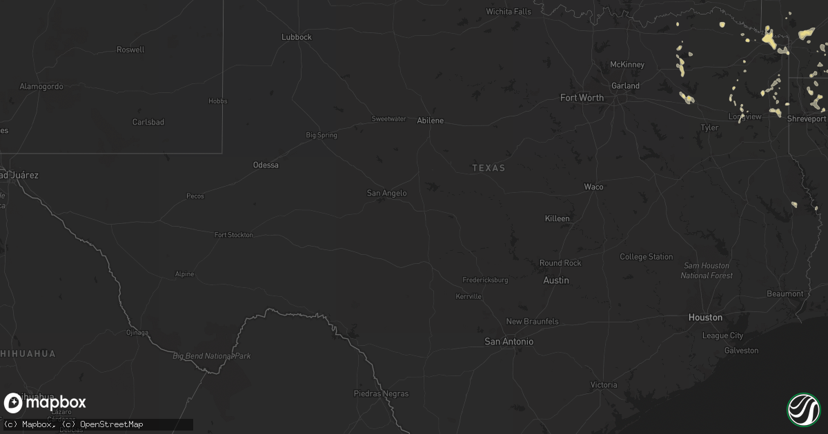 Hail map in Texas on June 30, 2011