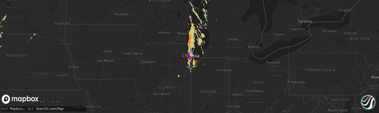 Hail map on June 30, 2011