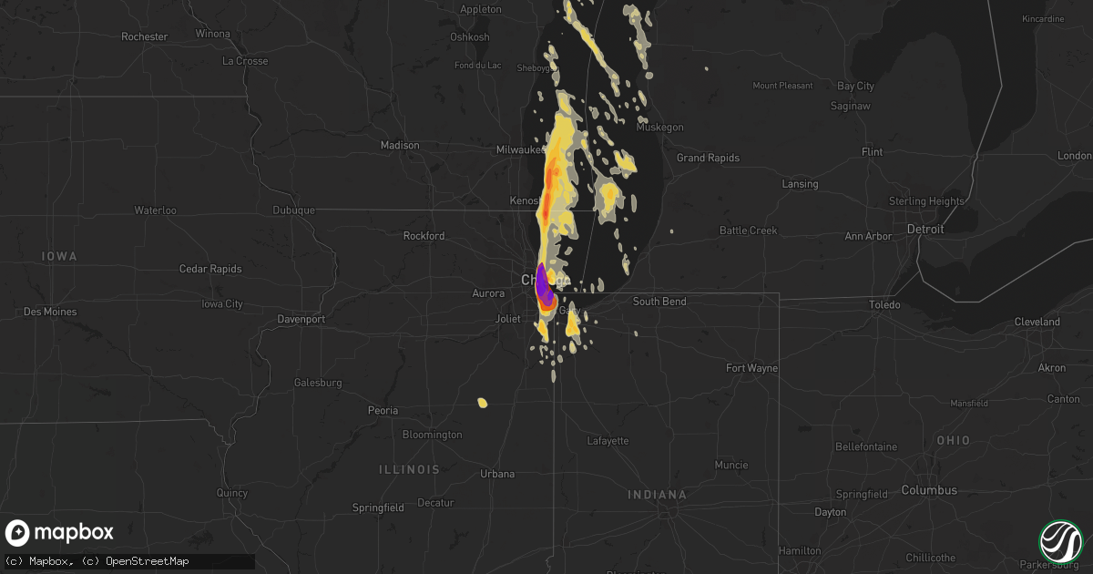 Hail map on June 30, 2011