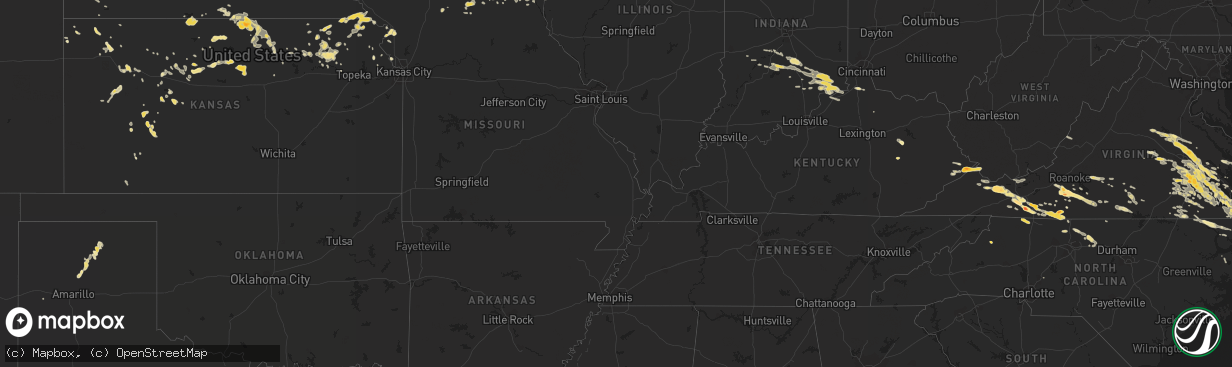 Hail map in Indiana on June 30, 2012