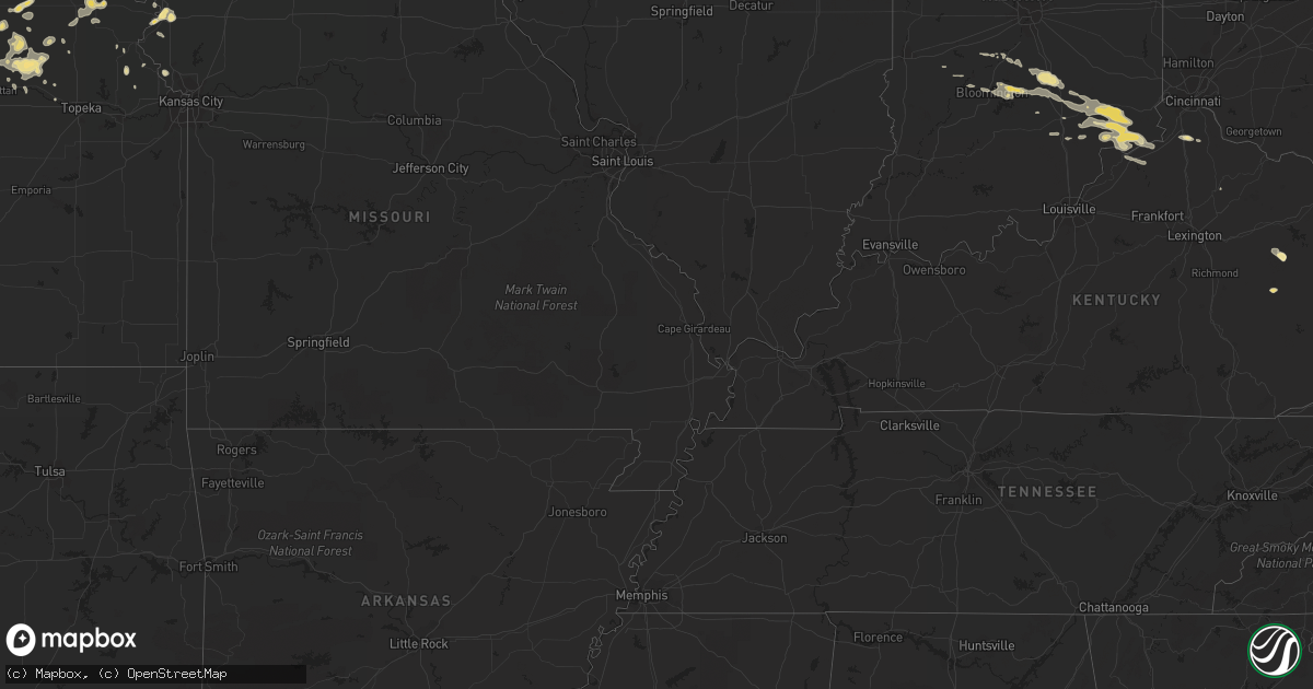 Hail map in Missouri on June 30, 2012