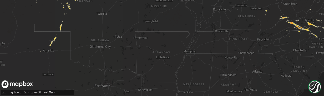 Hail map on June 30, 2012