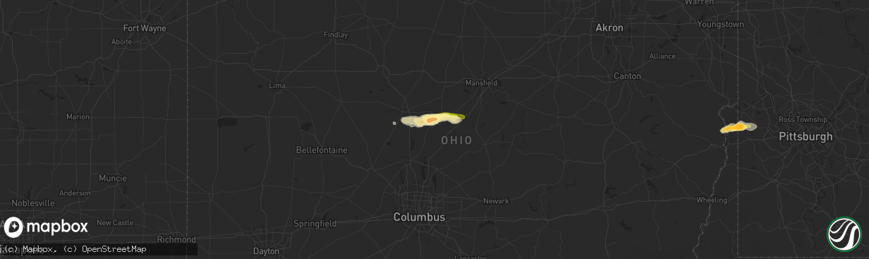 Hail map in Cardington, OH on June 30, 2013