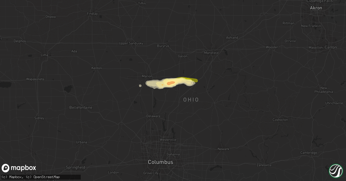 Hail map in Cardington, OH on June 30, 2013