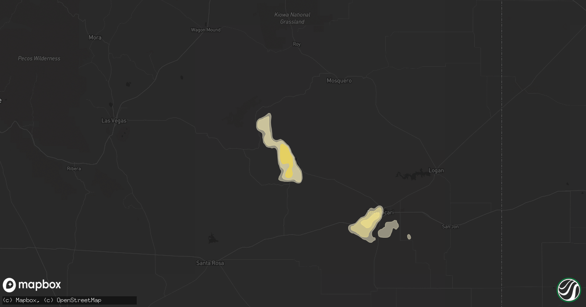Hail map in Conchas Dam, NM on June 30, 2013
