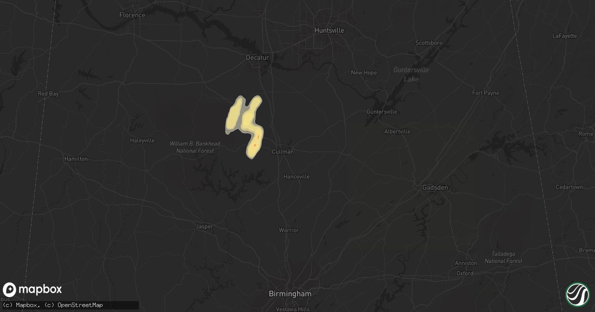 Hail map in Cullman, AL on June 30, 2013