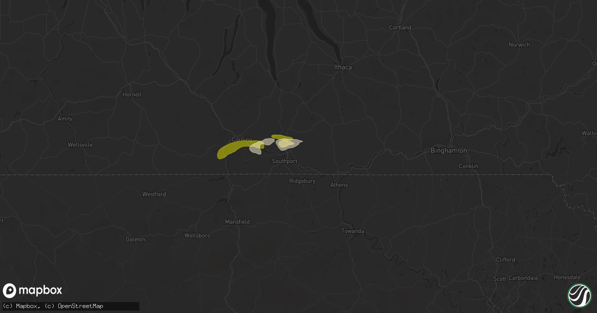 Hail map in Elmira, NY on June 30, 2013