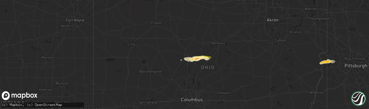 Hail map in Marion, OH on June 30, 2013