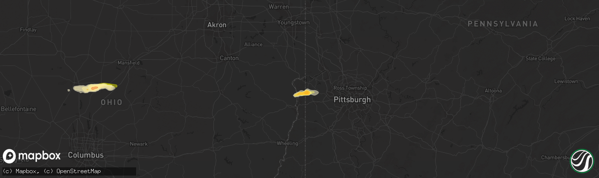 Hail map in New Cumberland, WV on June 30, 2013