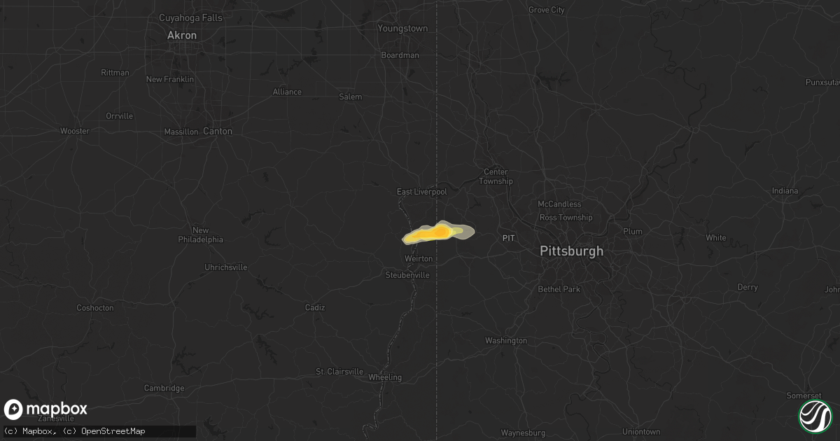 Hail map in New Cumberland, WV on June 30, 2013
