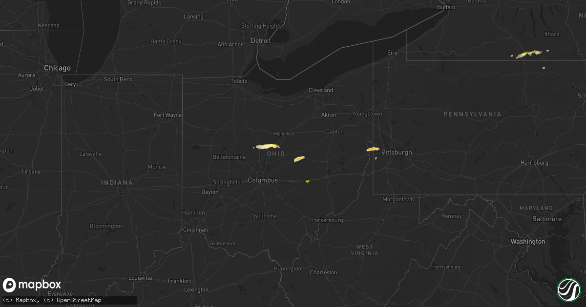 Hail map in Ohio on June 30, 2013