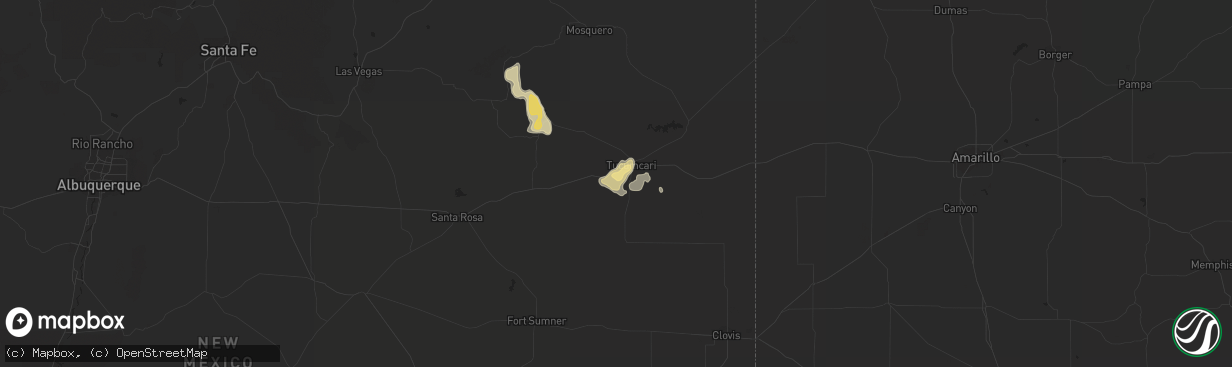 Hail map in Tucumcari, NM on June 30, 2013