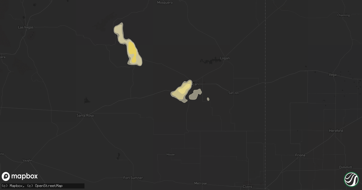 Hail map in Tucumcari, NM on June 30, 2013