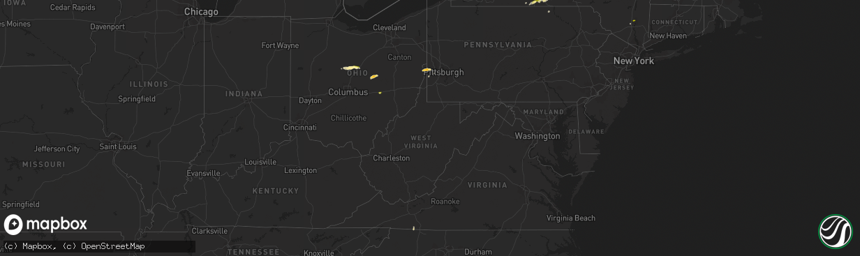 Hail map in West Virginia on June 30, 2013