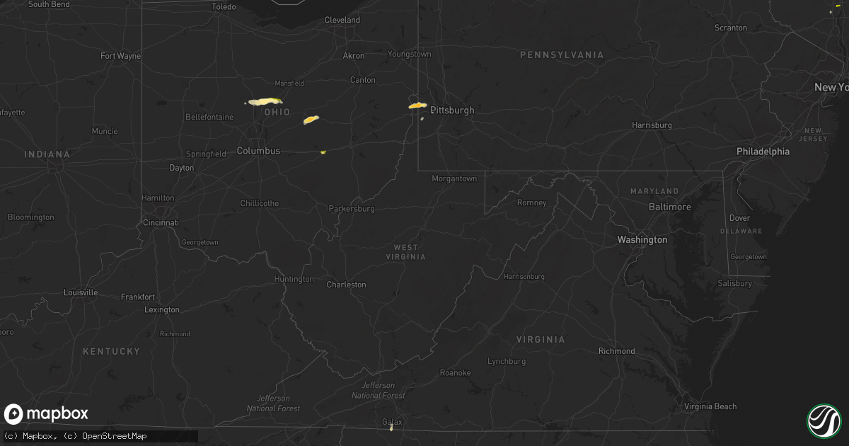 Hail map in West Virginia on June 30, 2013