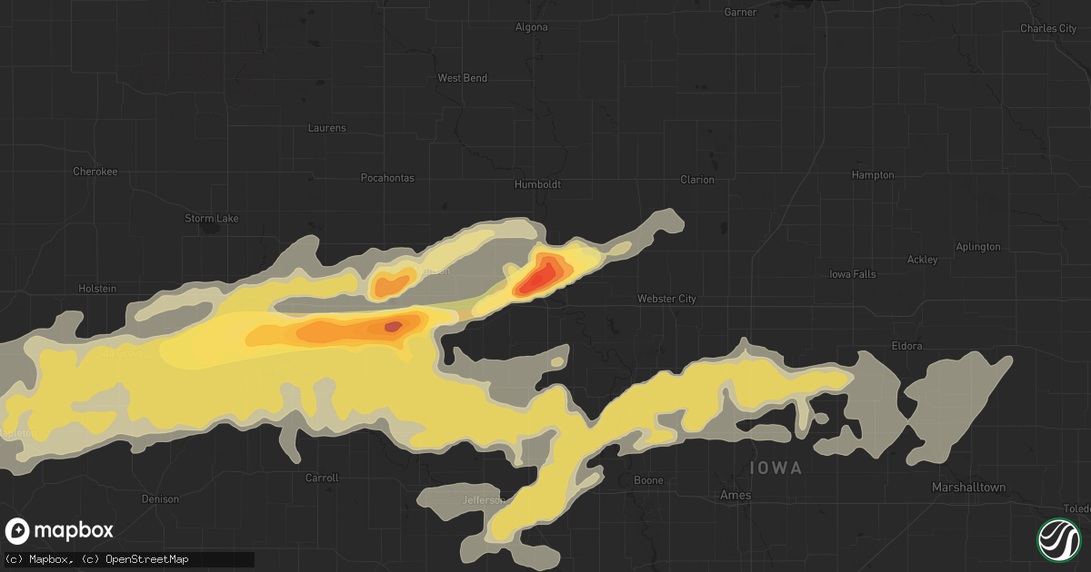 Hail map in Fort Dodge, IA on June 30, 2014