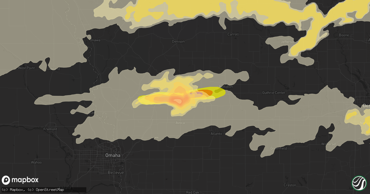 Hail map in Harlan, IA on June 30, 2014