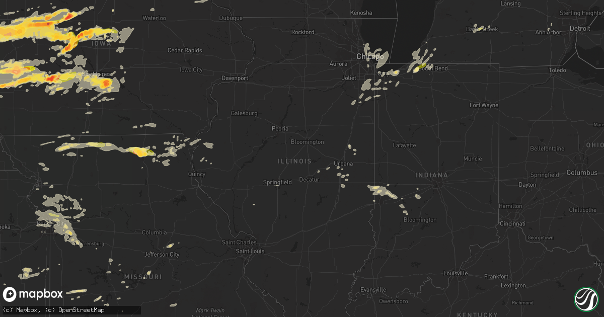 Hail map in Illinois on June 30, 2014