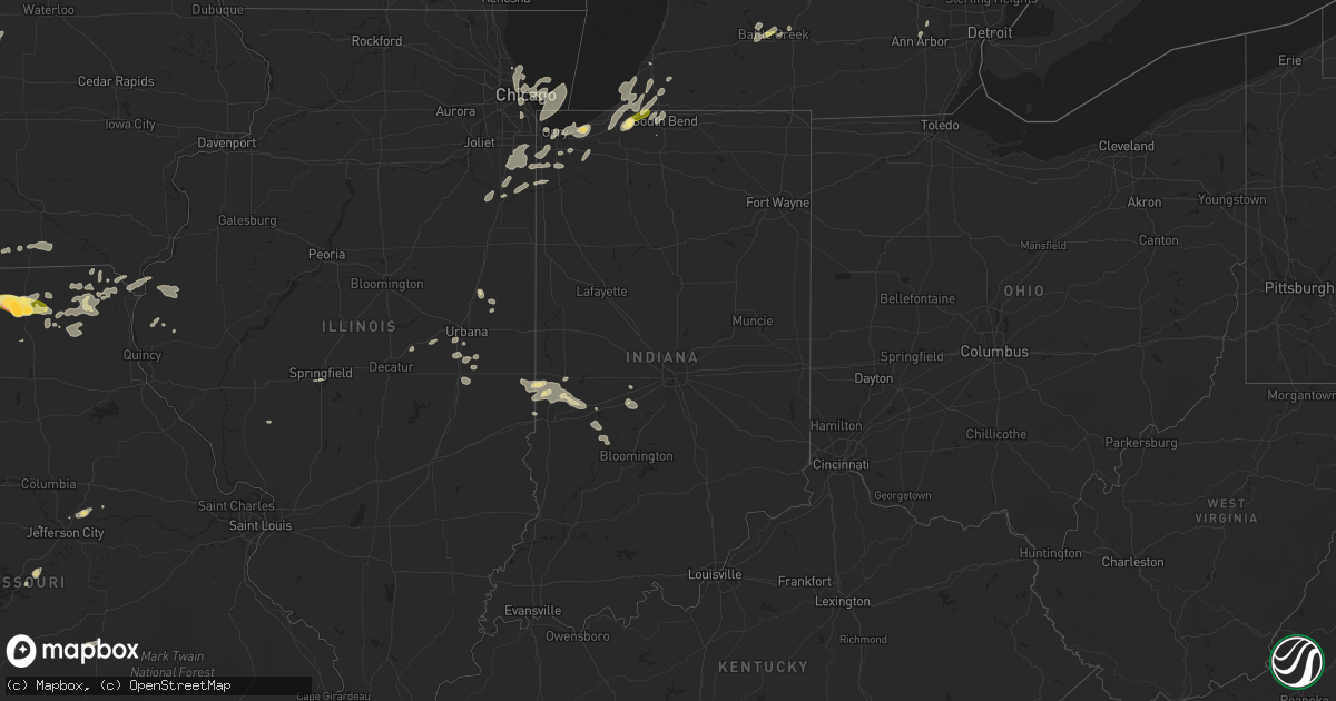 Hail map in Indiana on June 30, 2014