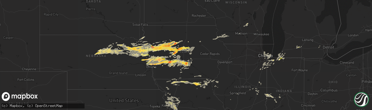 Hail map in Iowa on June 30, 2014