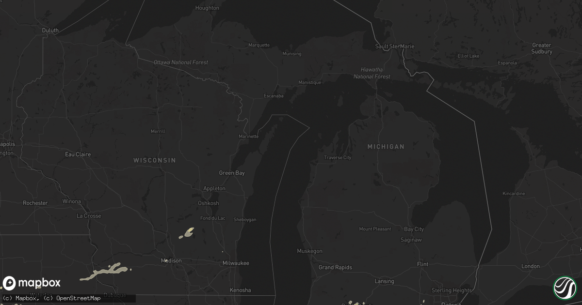 Hail map in Michigan on June 30, 2014