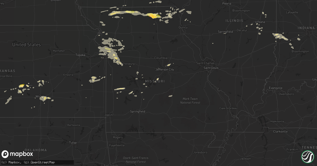 Hail map in Missouri on June 30, 2014