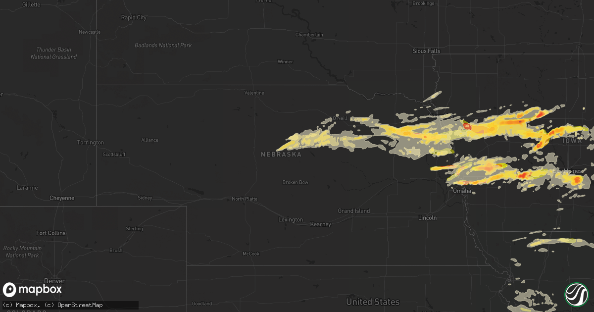 Hail map in Nebraska on June 30, 2014