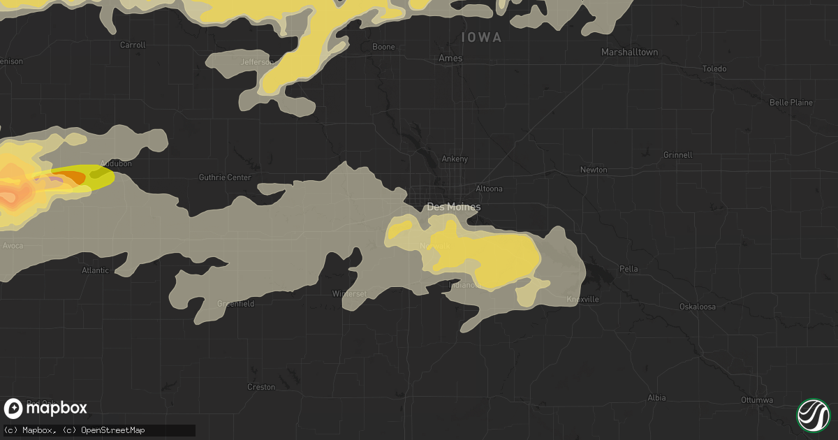 Hail map in West Des Moines, IA on June 30, 2014